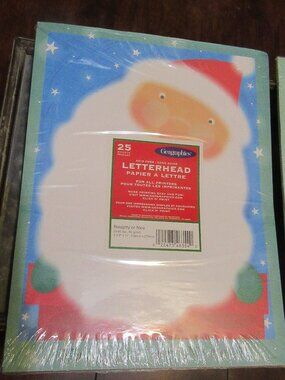 Geographics Santa Christmas letterhead 8.5 x 11; 2 packages; 49 sheets